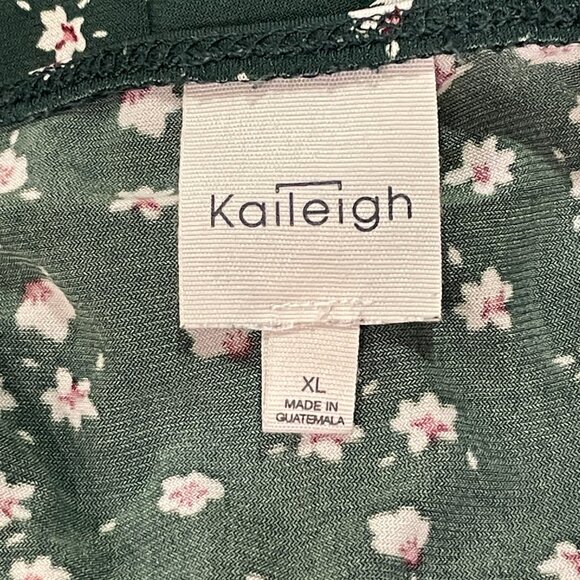 KAILEIGH "Rochelle" Maxi Romper/Jumpsuit Surplice Strapy Floral, Green - XL - Picture 8 of 8